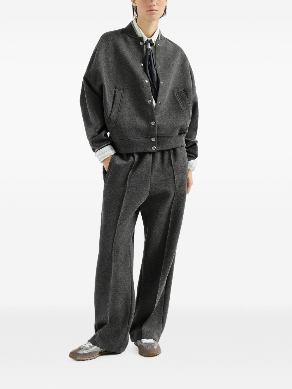 COTTON AND CASHMERE TROUSERS