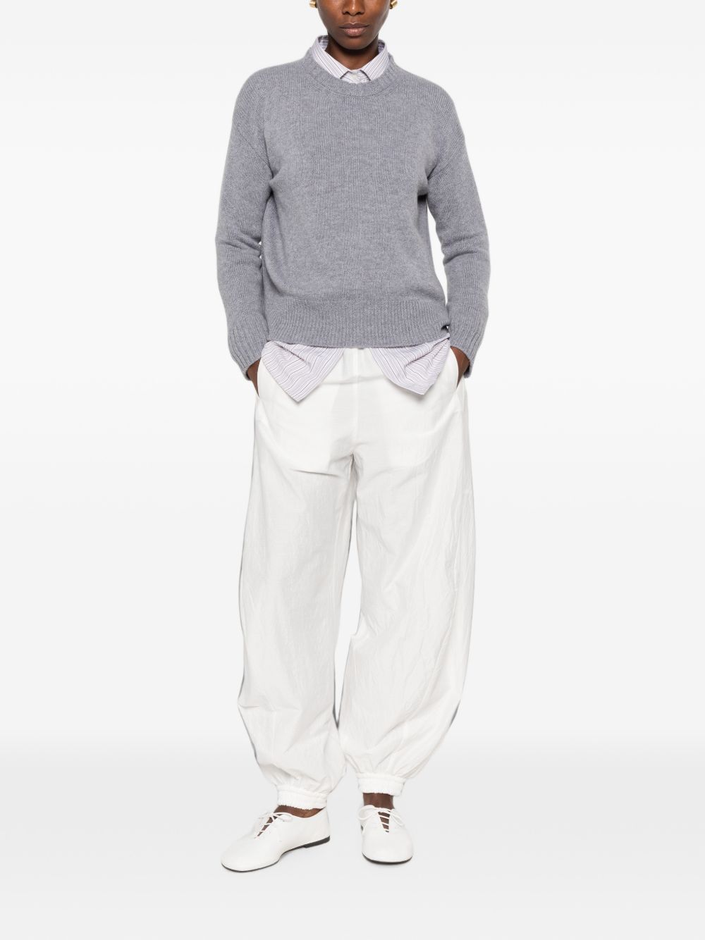 WOOL AND CASHMERE CREWNECK SWEATER