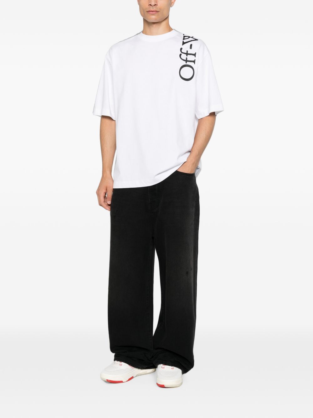 VERTICAL BOOKISH SKATE COTTON T-SHIRT