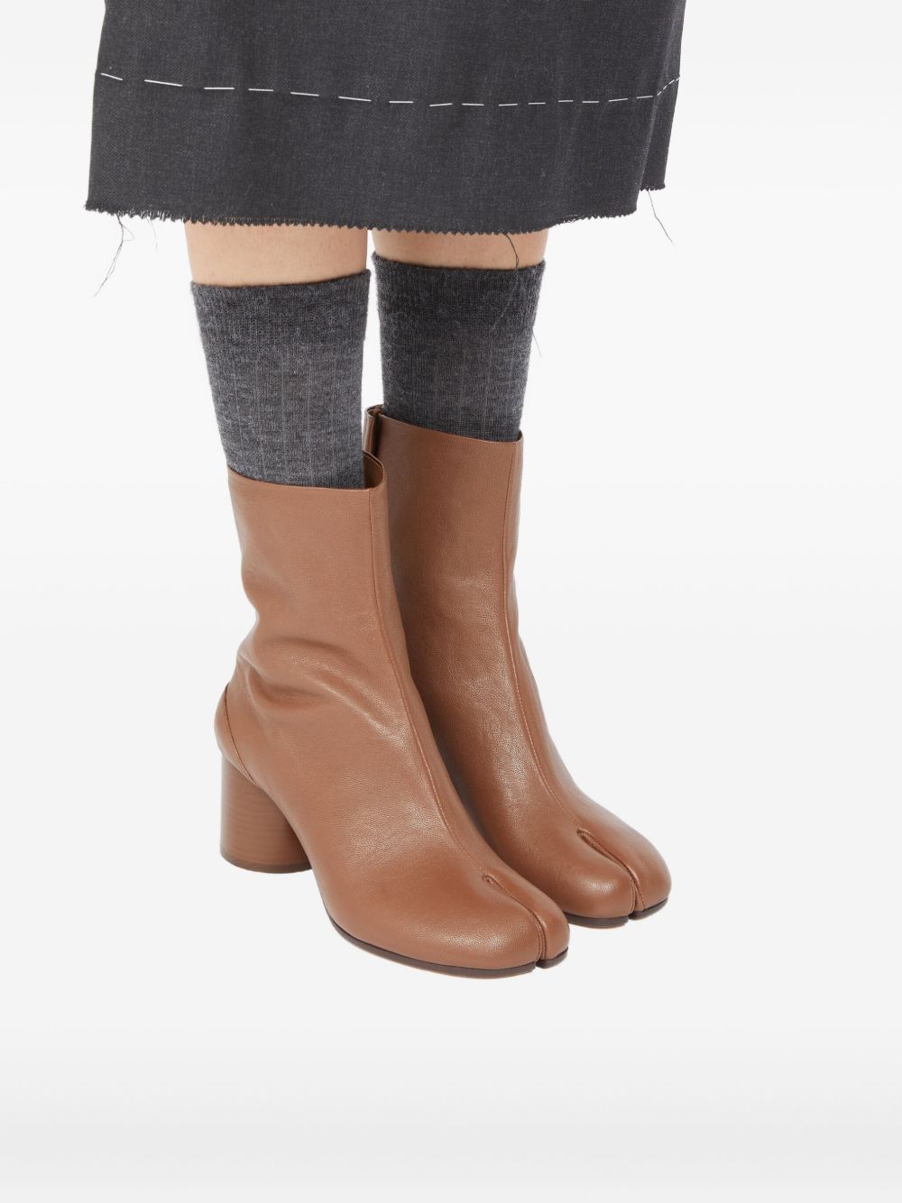 TABI LEATHER ANKLE BOOTS