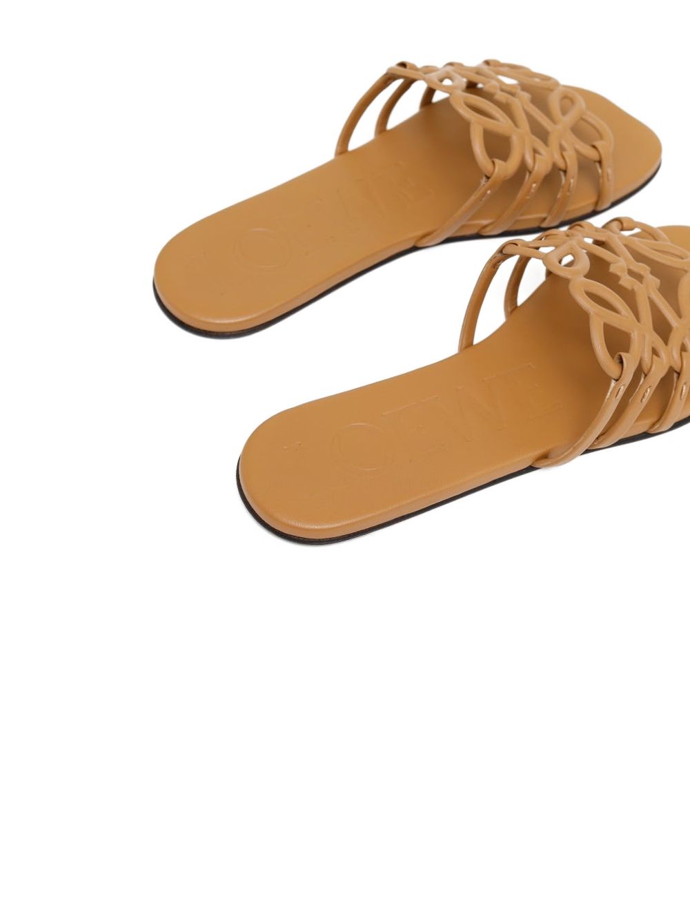 PETAL ANAGRAM LEATHER SANDALS