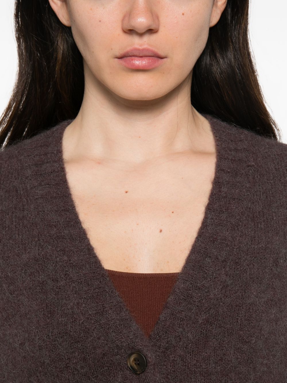 WOOL V-NECKED CARDIGAN