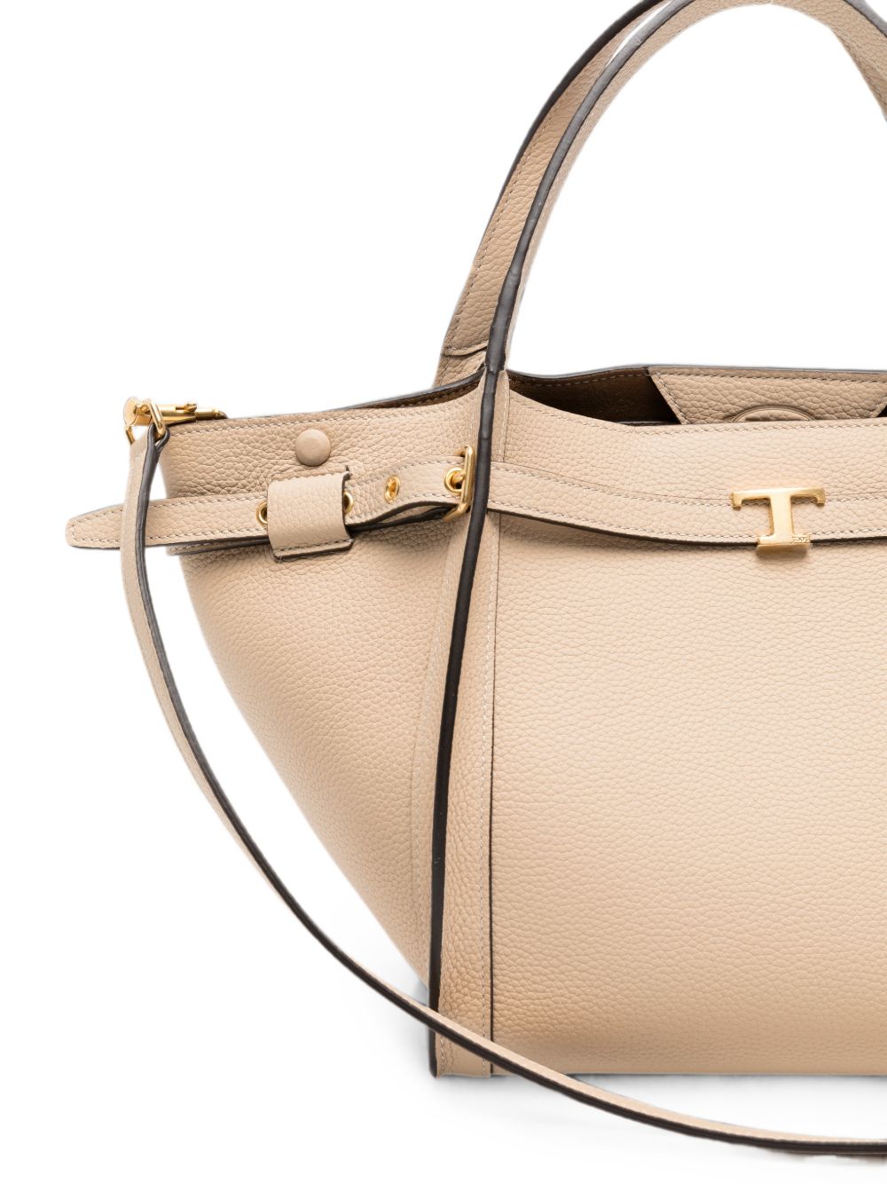 T TIMELESS SMALL LEATHER TOTE BAG