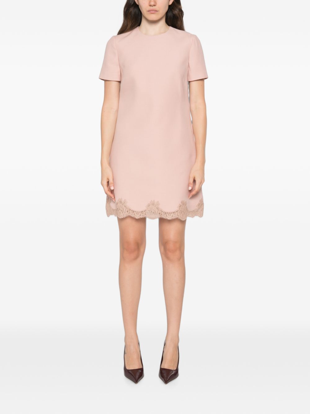 WOOL AND SILK BLEND MINI DRESS