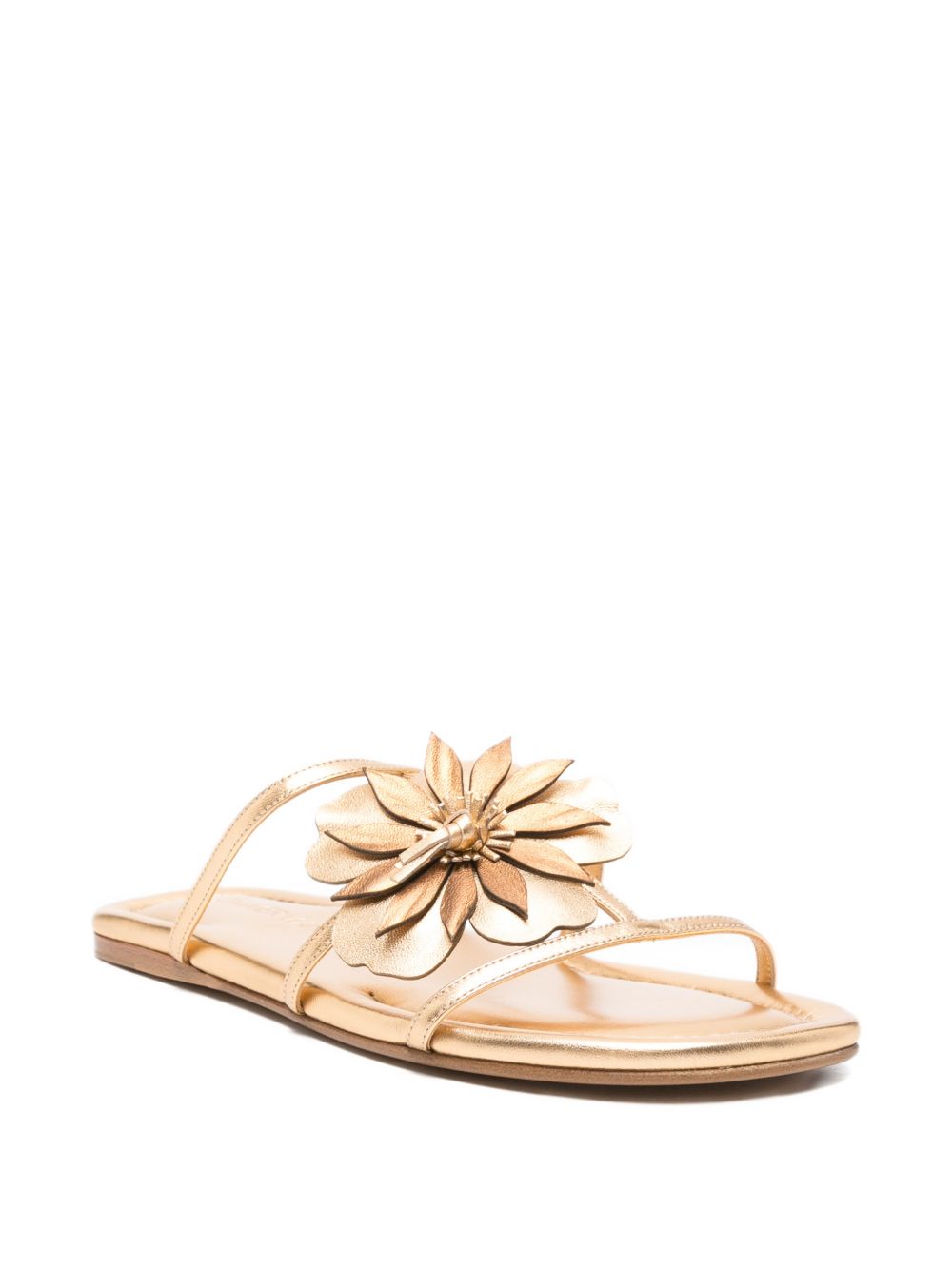 BELARA LEATHER SLIDE SANDALS