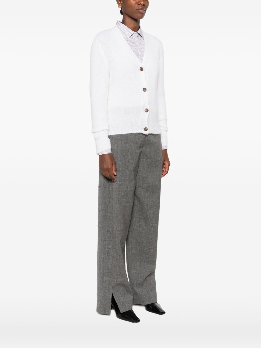 WOOL V-NECKED CARDIGAN