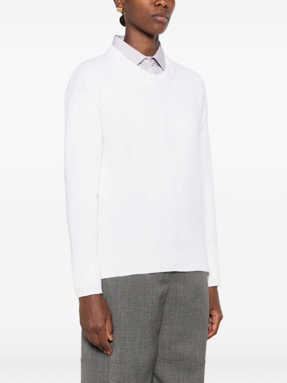 WOOL AND CASHMERE CREWNECK SWEATER