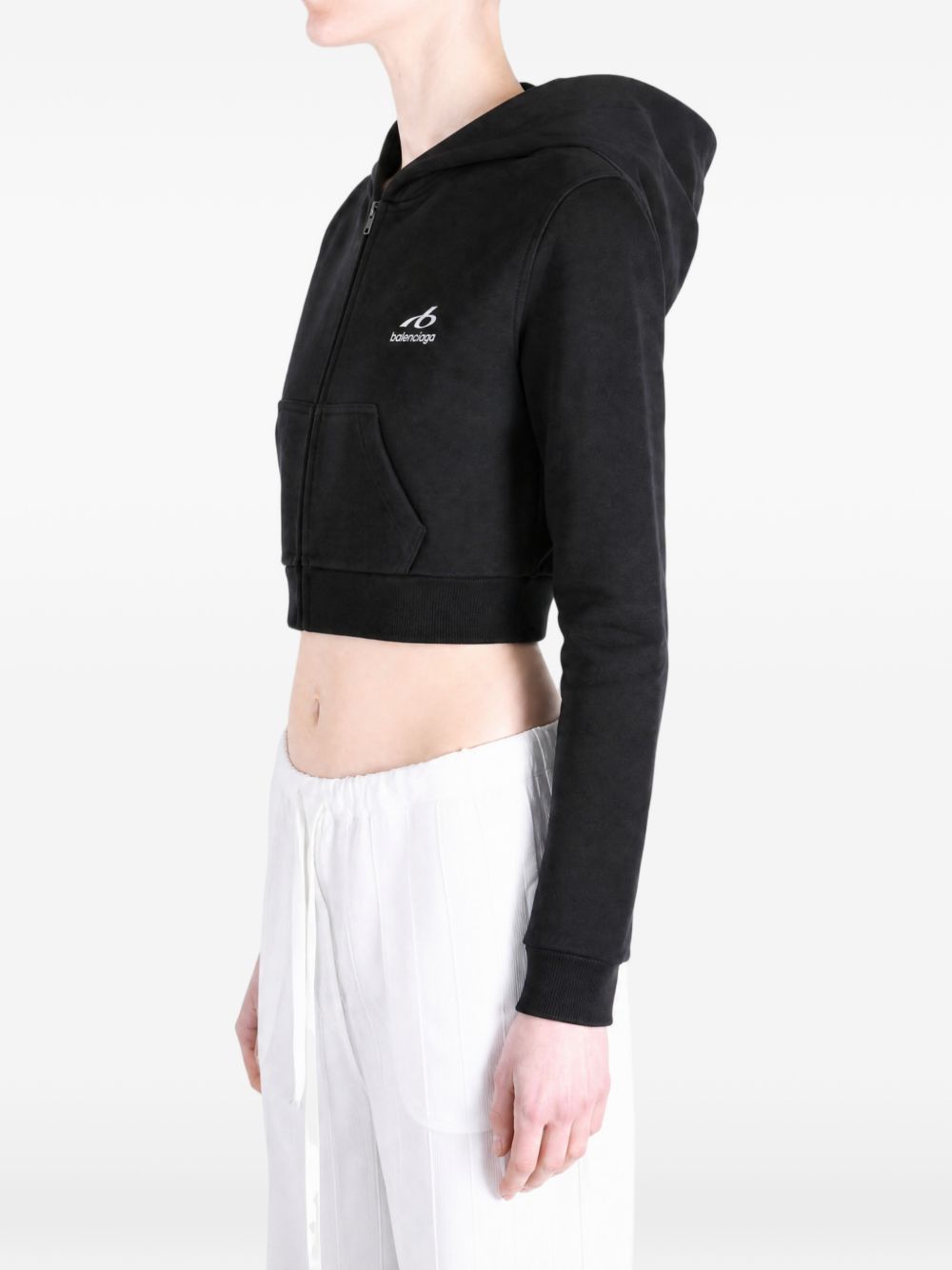 COTTON CROPPED SWEATSHIRT