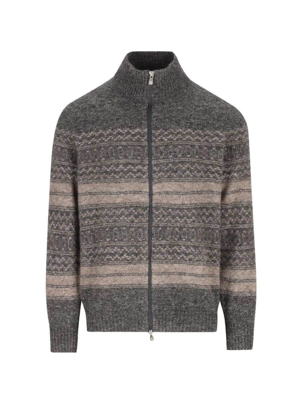 WOOL ZIPPED CARDIGAN