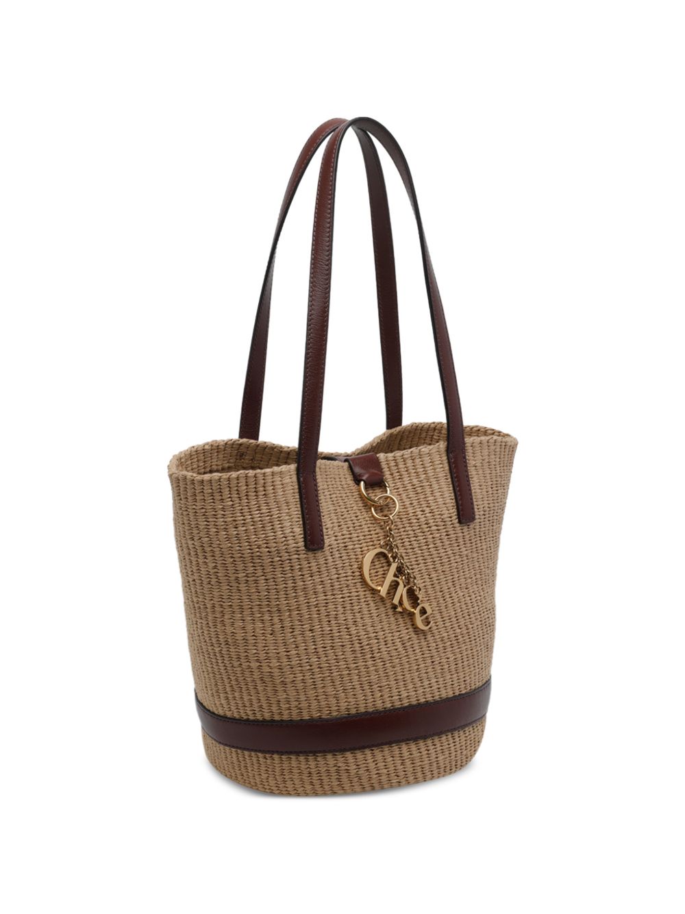CHLOÉ CHARMS RAFIA BASKET BAG