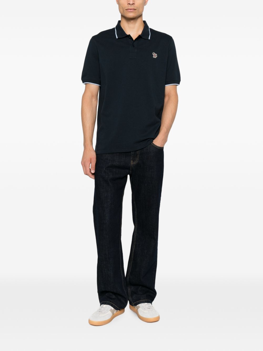 ZEBRA LOGO COTTON POLO SHIRT