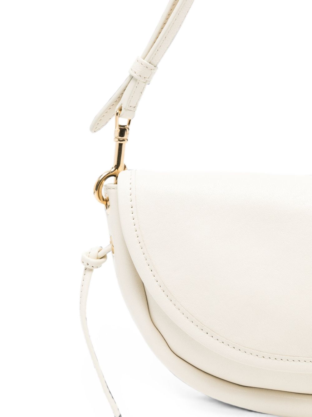 TRIOMPHE HALFMOON SMALL LEATHER SHOULDER BAG