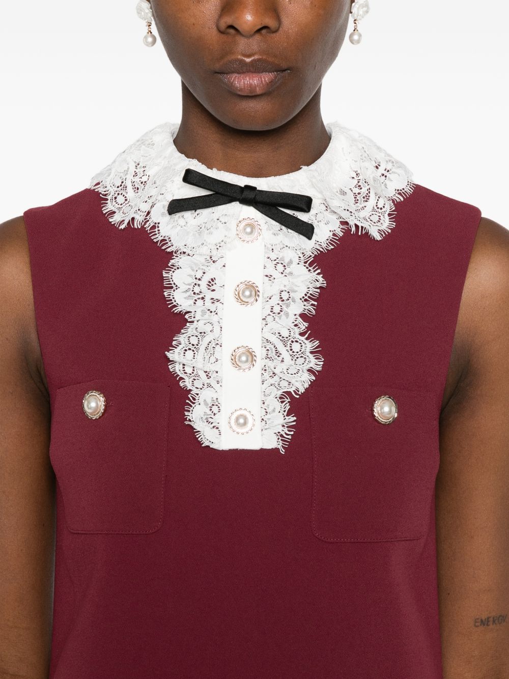 LACE COLLAR MINI DRESS