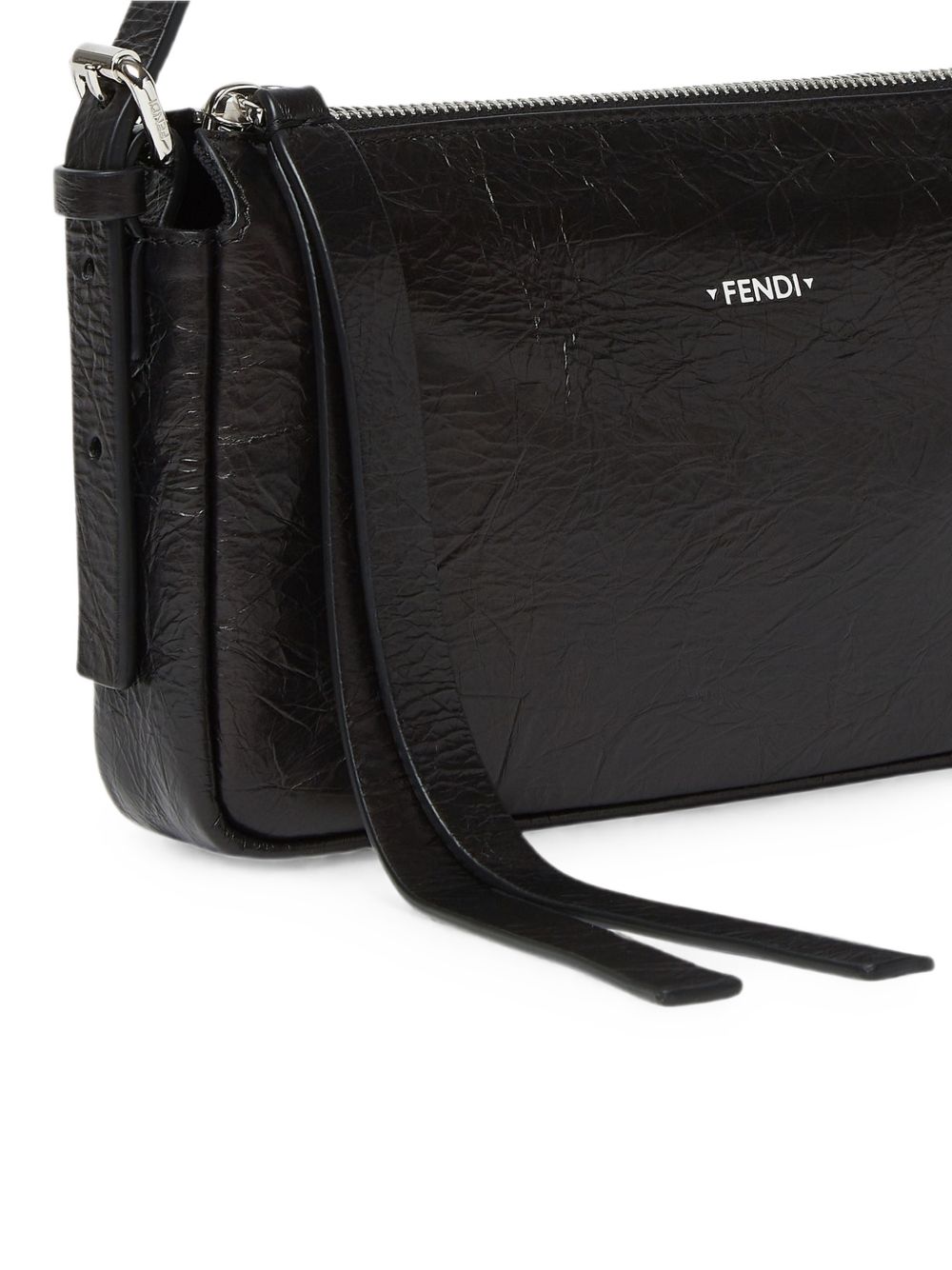 ZIP TOP SMALL LEATHER SHOULDER BAG