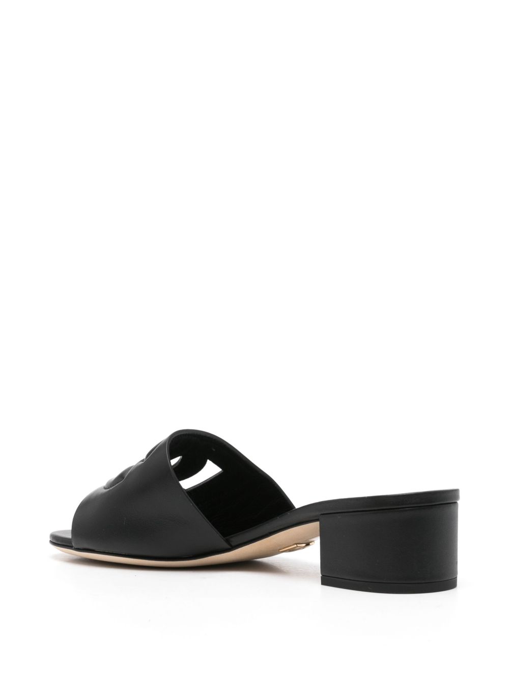 DG LOGO LEATHER MULES