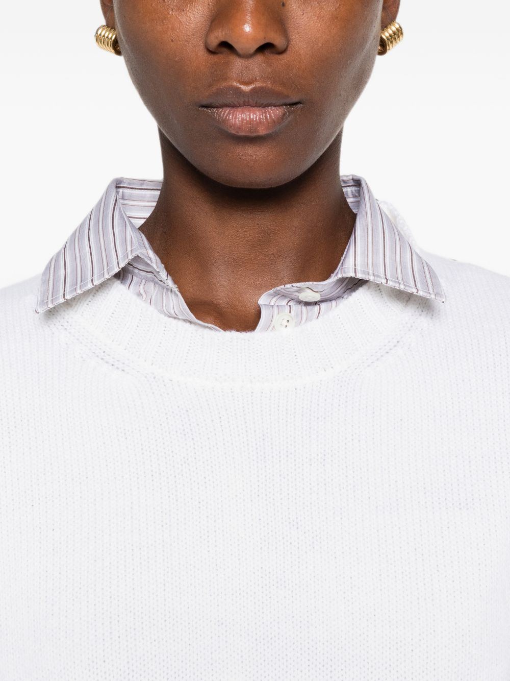 WOOL AND CASHMERE CREWNECK SWEATER