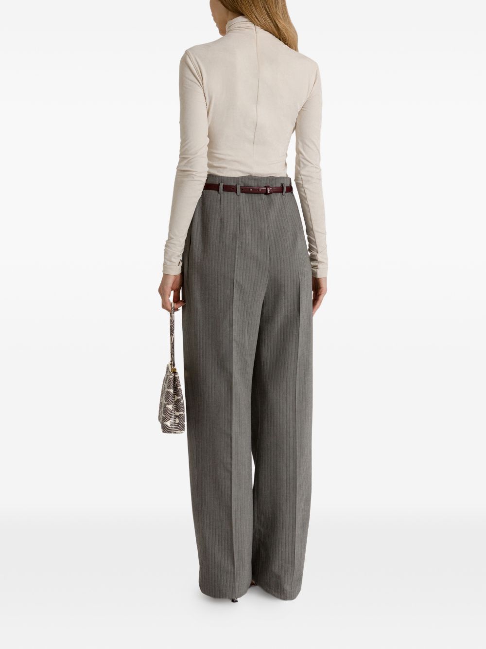 WOOL BLEND TAILORING TROUSERS