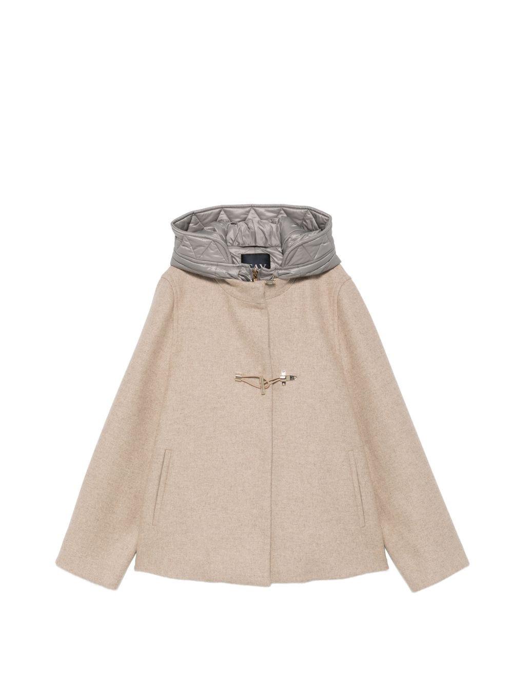 WOOL HOODED CAPE