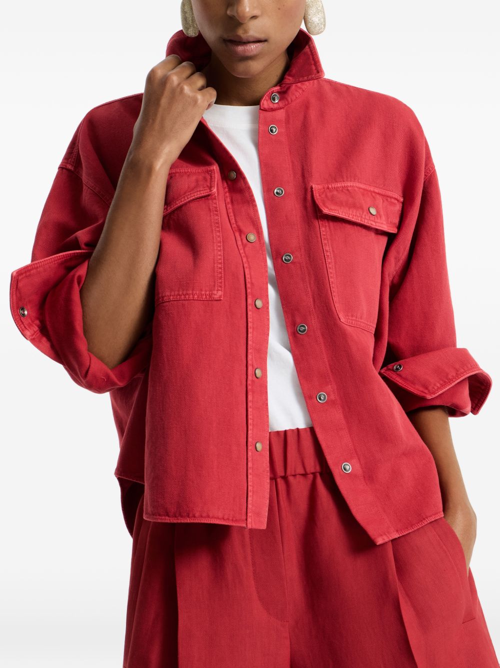 COTTON AND LINEN BLEND SHIRT