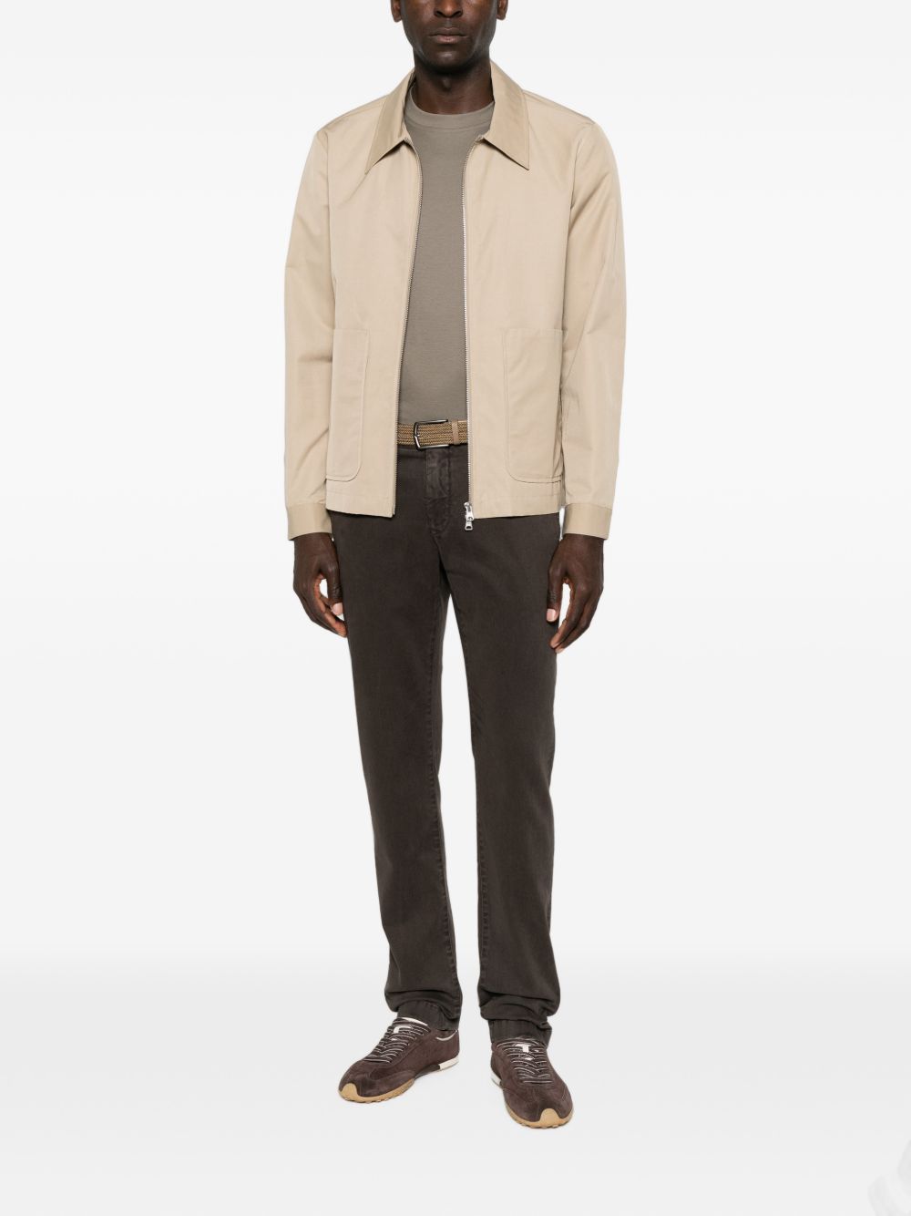 SLIM FIT COTTON TROUSERS