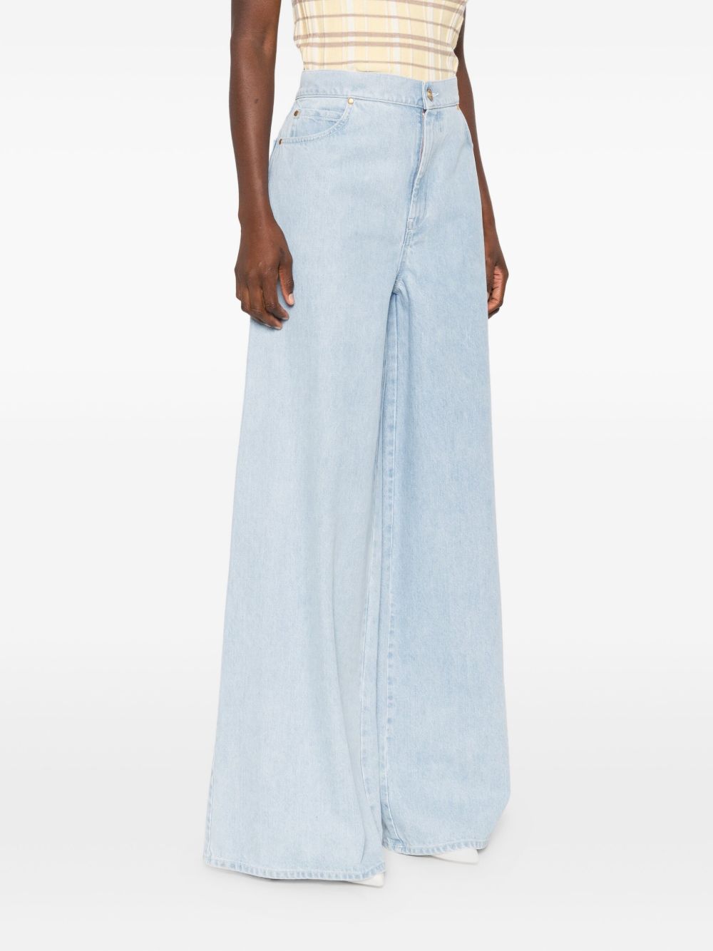 FLARED LEG DENIM JEANS