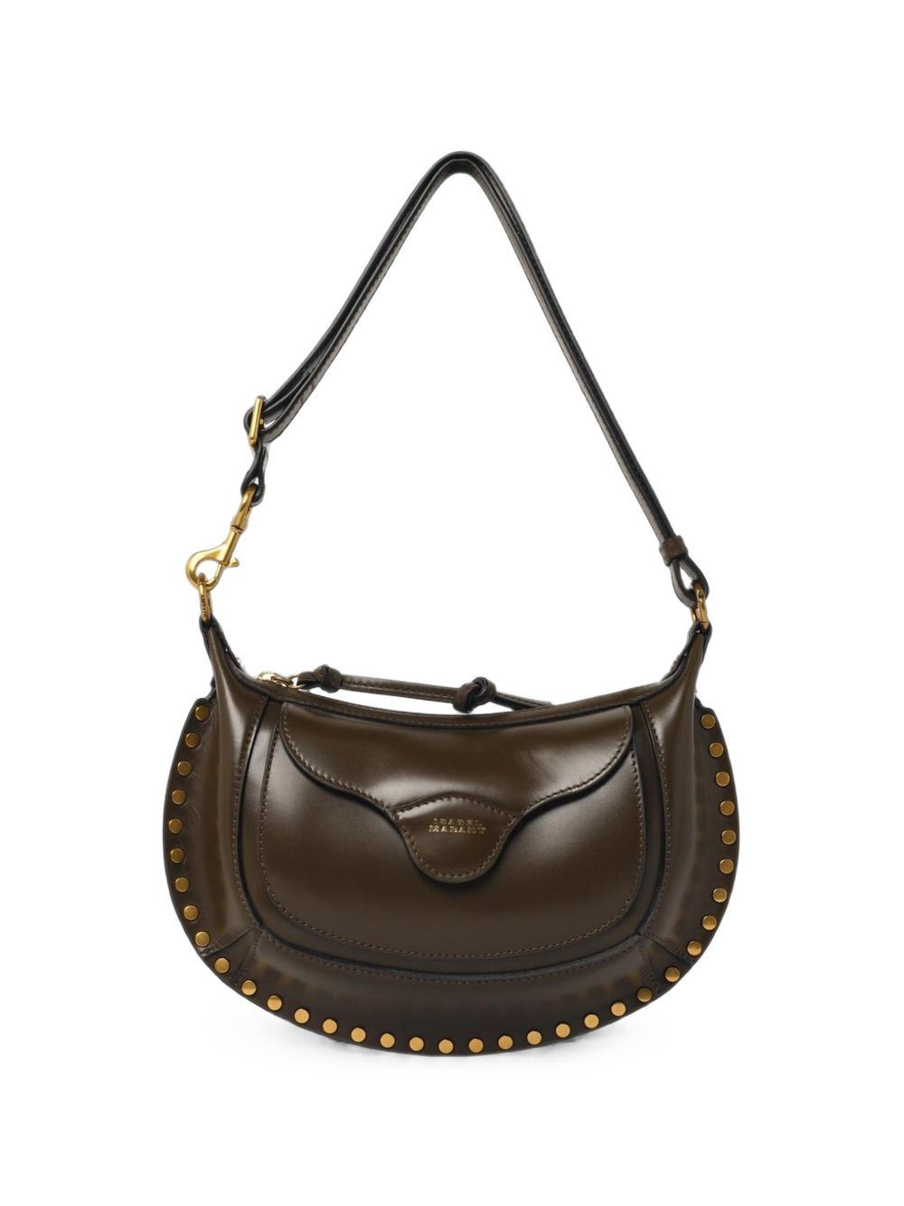 MOON POCKET LEATHER SHOULDER BAG