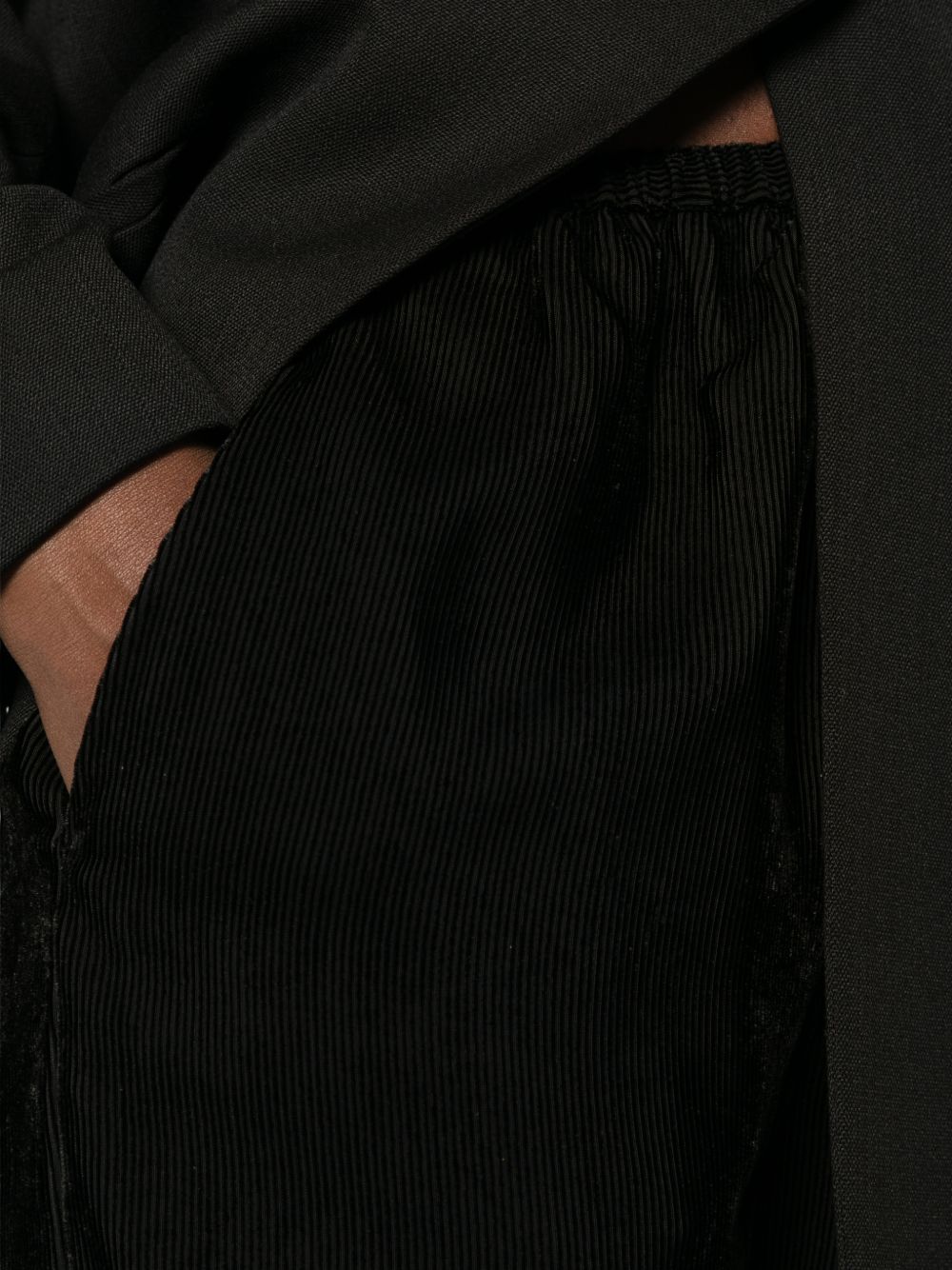 VELVET FLARED TROUSERS