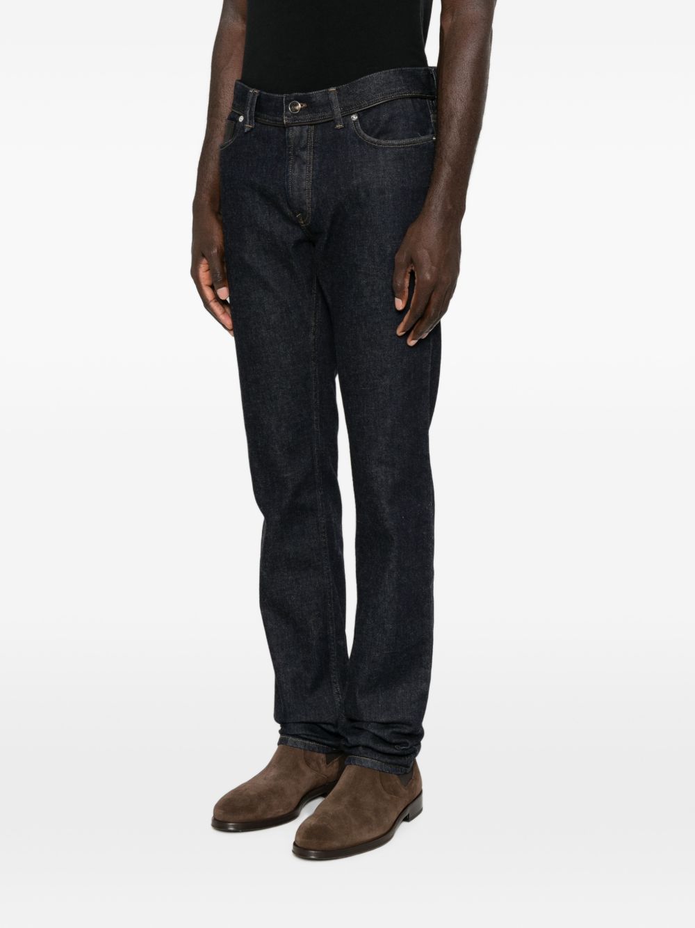 COTTON AND CASHMERE DENIM JEANS