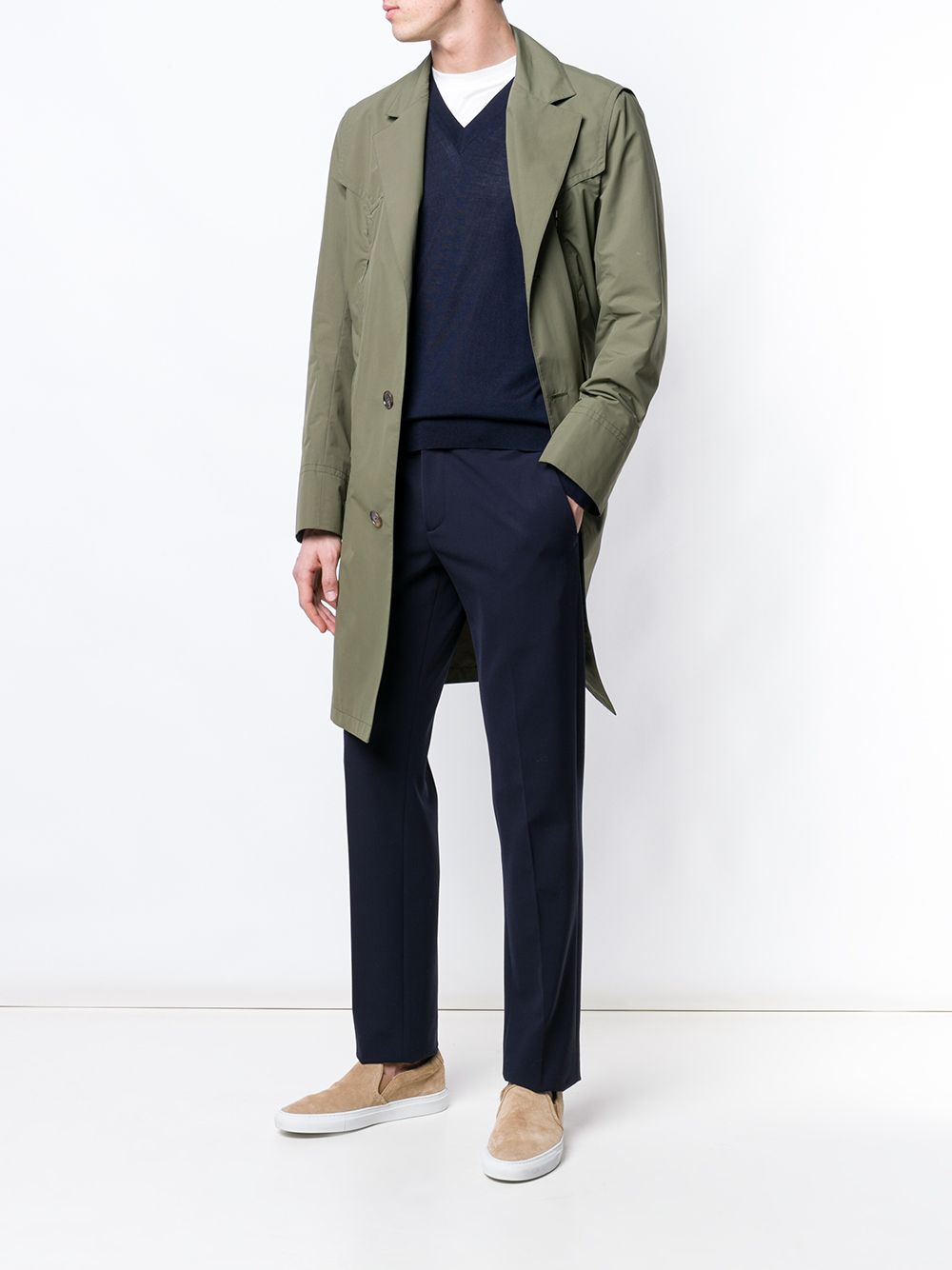 WOOL CASHMERE AND SILK V-NECKED SWEATER