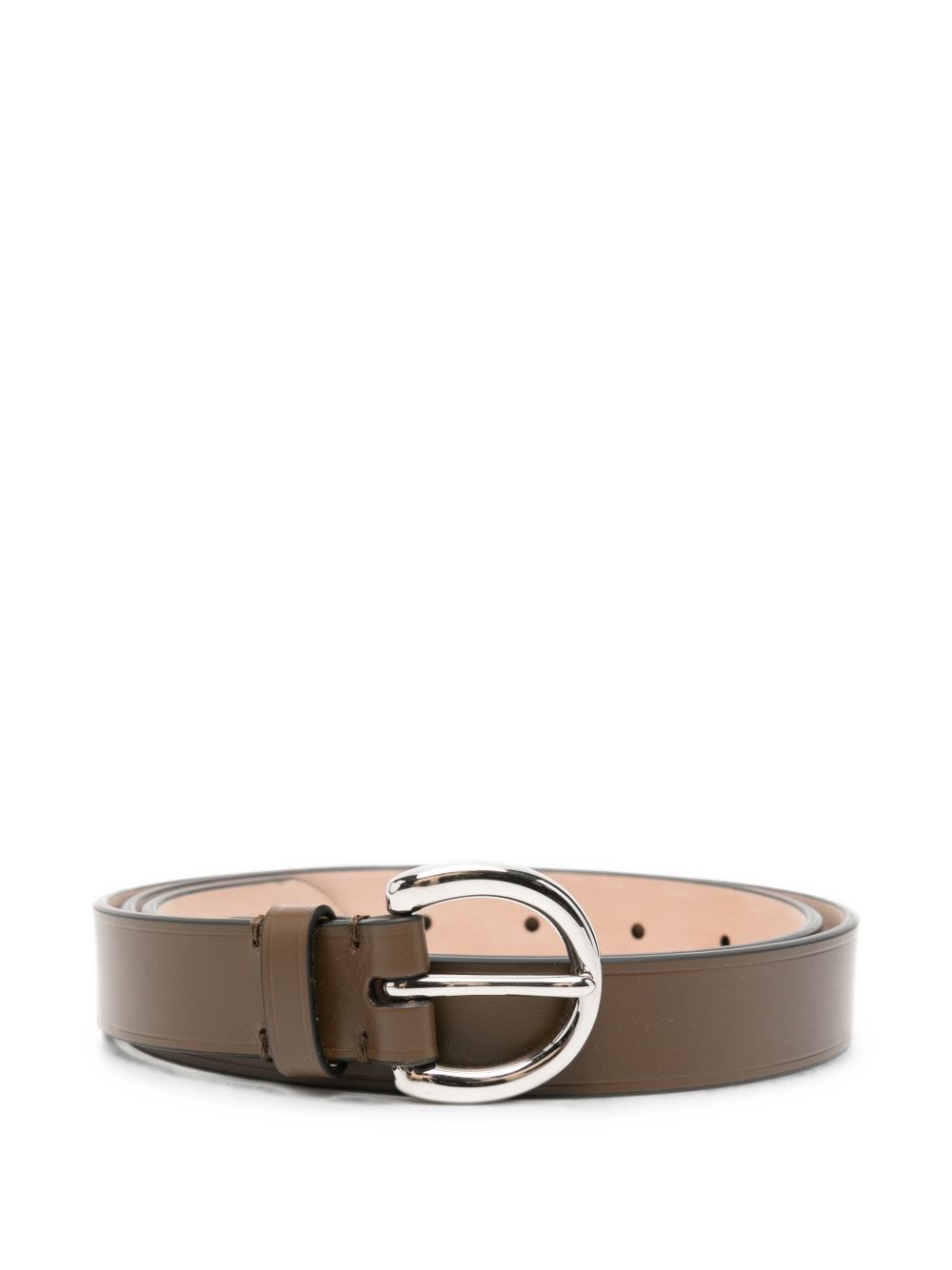 ROUND BUCKLE LEATHER BELT