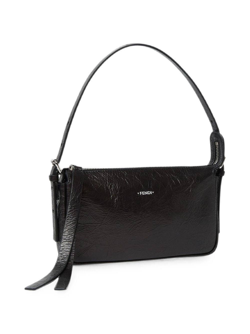 ZIP TOP SMALL LEATHER SHOULDER BAG