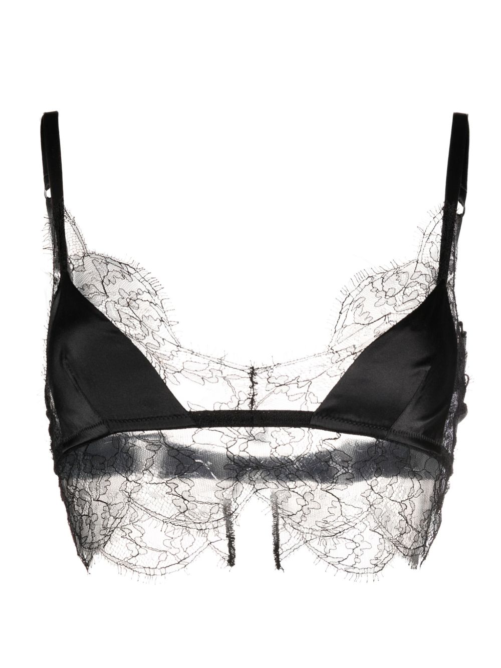 LACE DETAIL SILK BRA