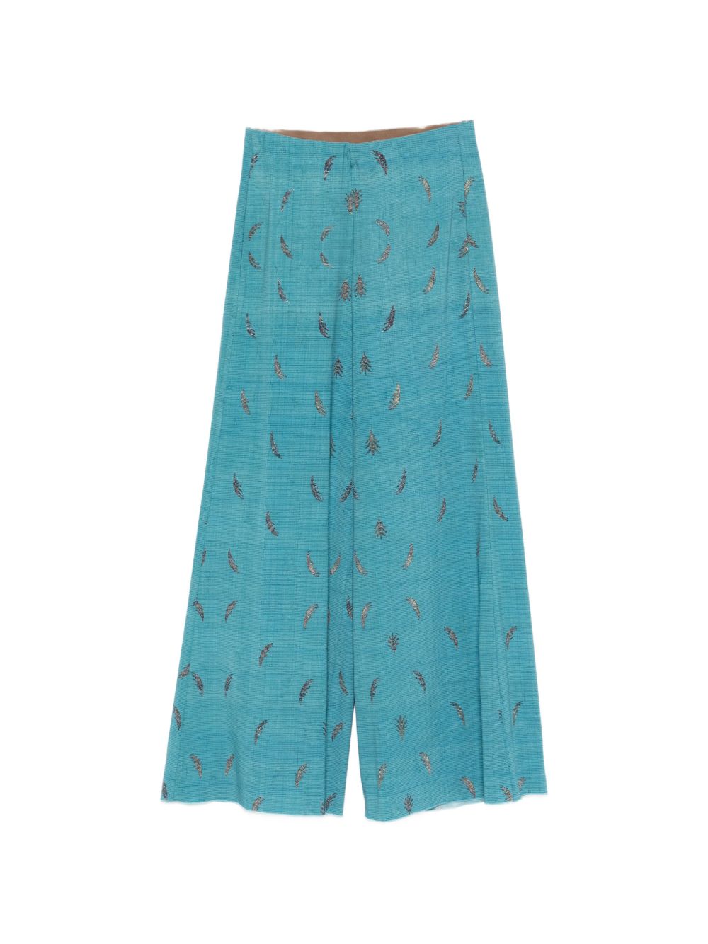 PRINTED SILK TROUSERS