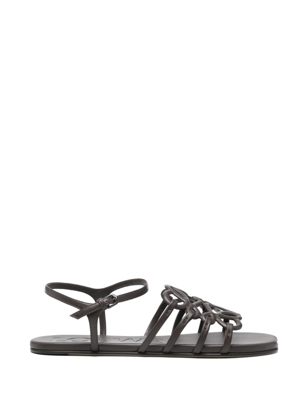 PETAL ANAGRAM LEATHER SANDALS