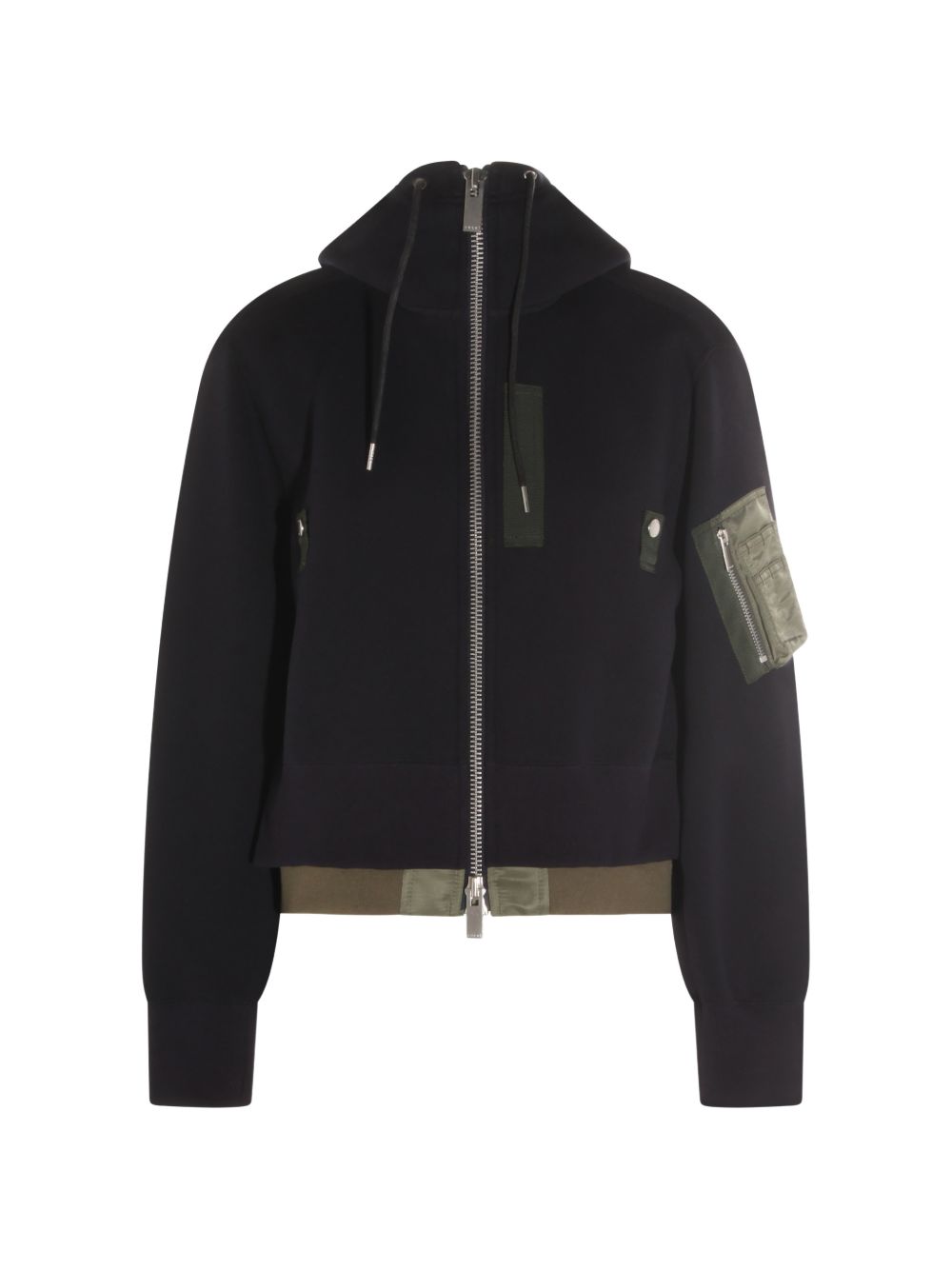 NYLON AND COTTON HOODIE