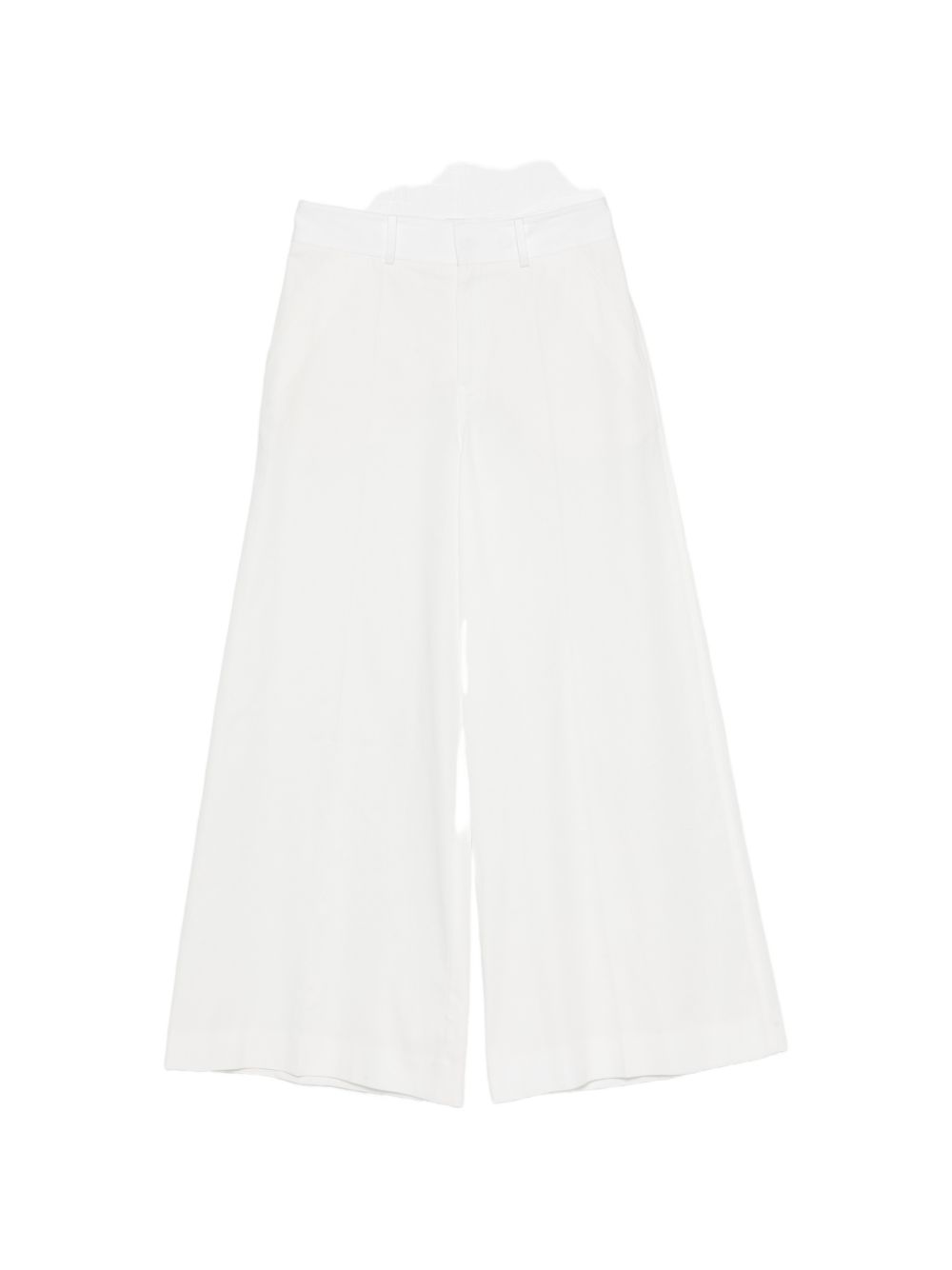 COTTON WIDE-LEG TROUSERS
