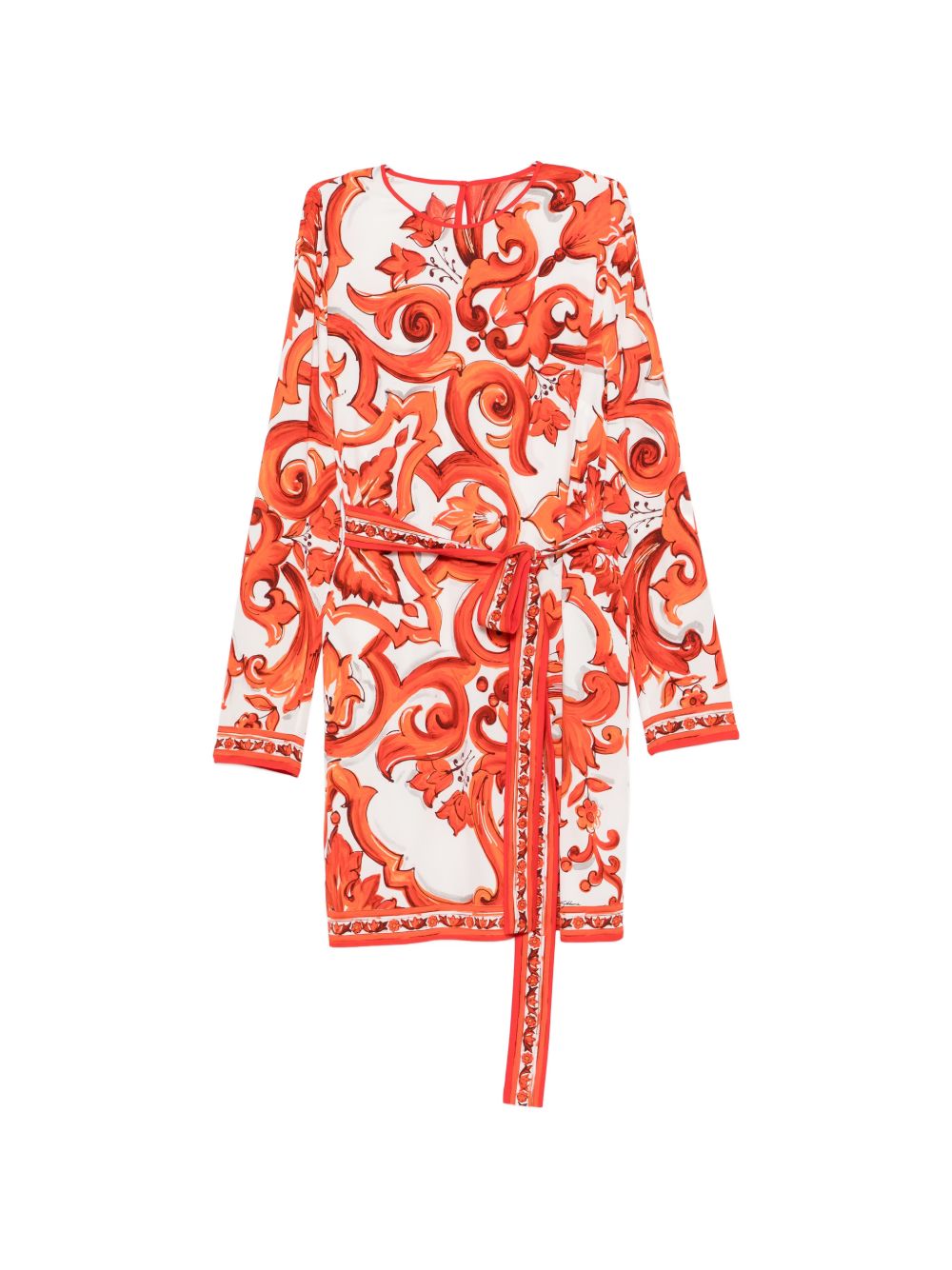 MAIOLICA PRINT SILK DRESS