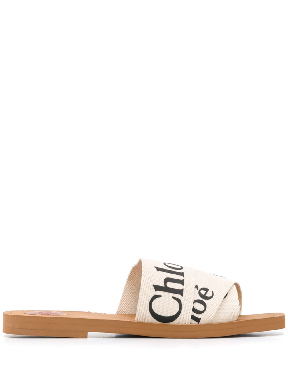 WOODY LINEN FLAT SANDALS