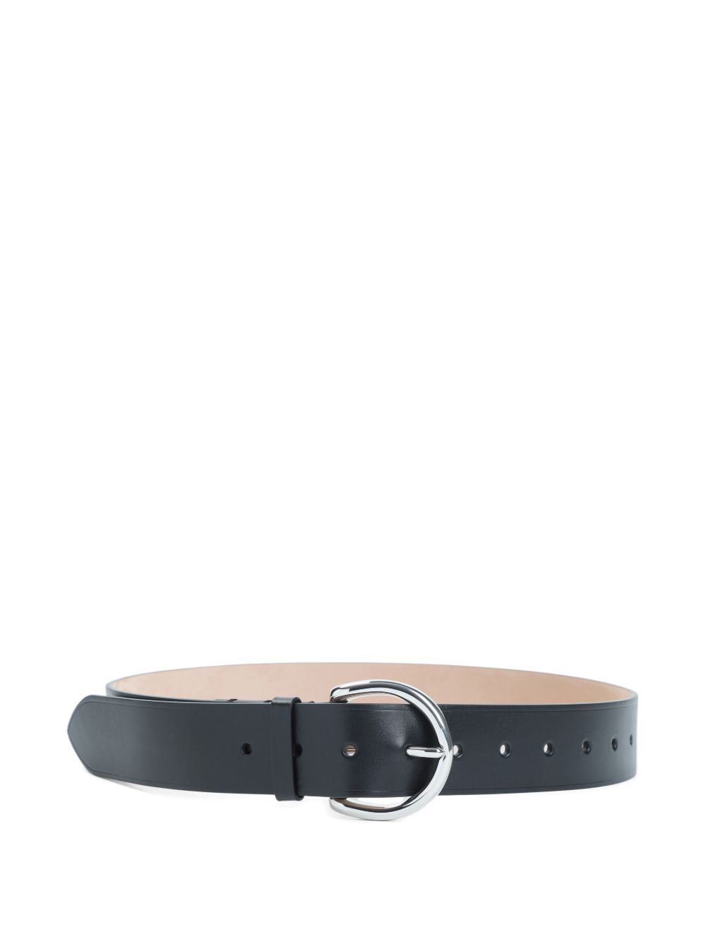 ROUND BUCKLE LEATHER BELT