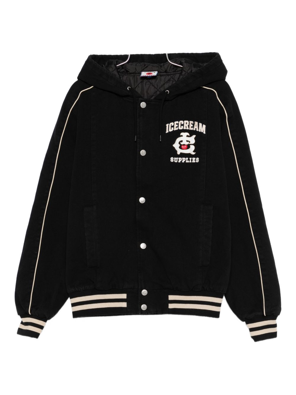 COTTON HOODED BOMBER JACKET