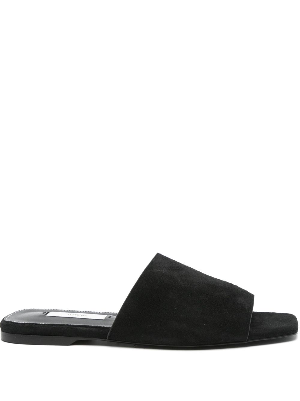 VELVET FLAT SANDALS