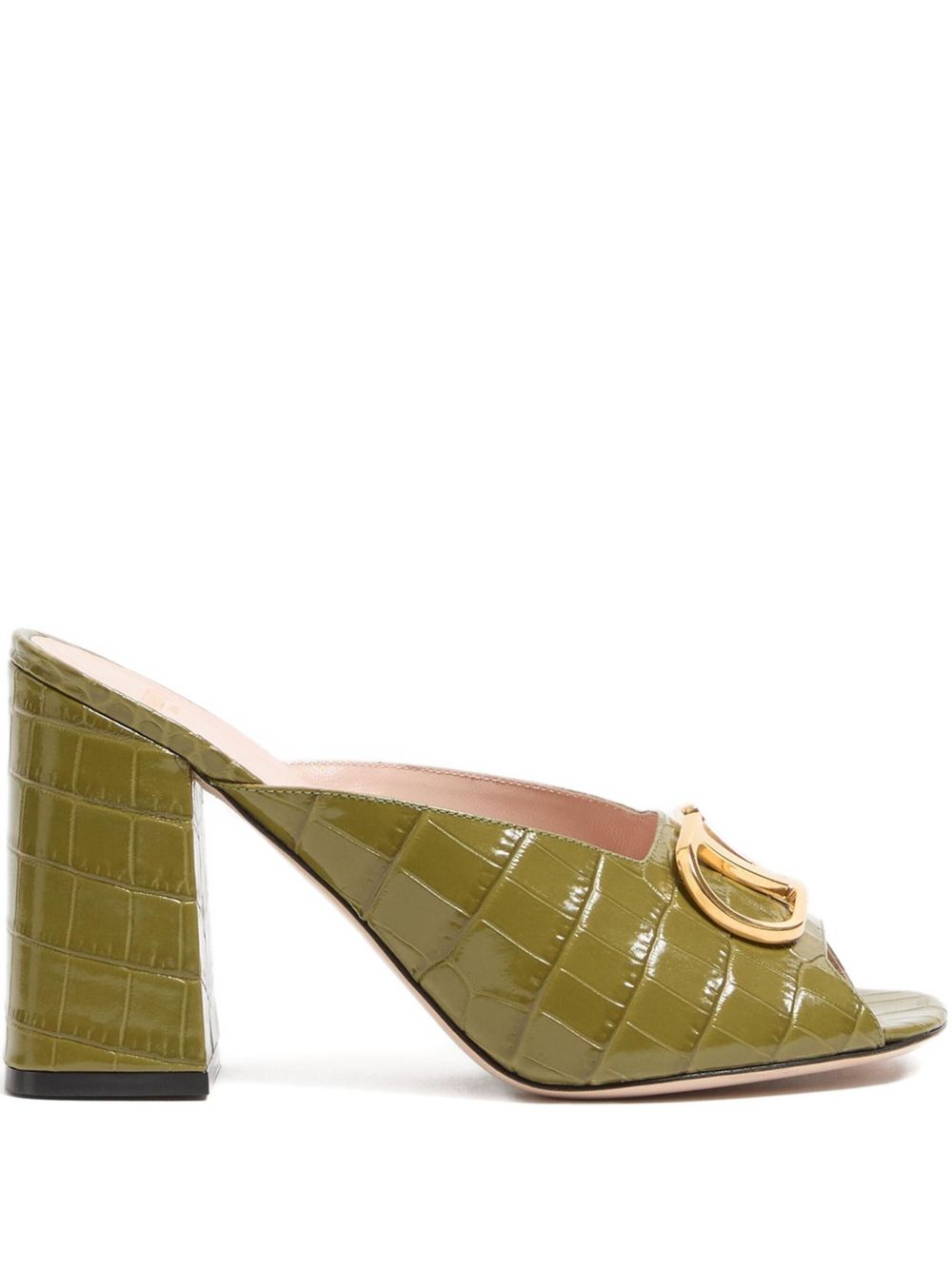 VLOGO SIGNATURE LEATHER MULES