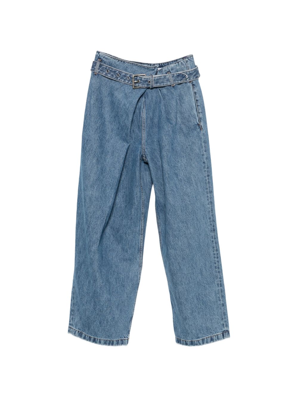 DRAPED DENIM JEANS