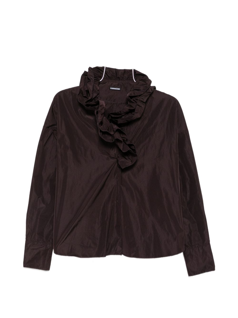 RUFFLED TAFFETAS BLOUSE