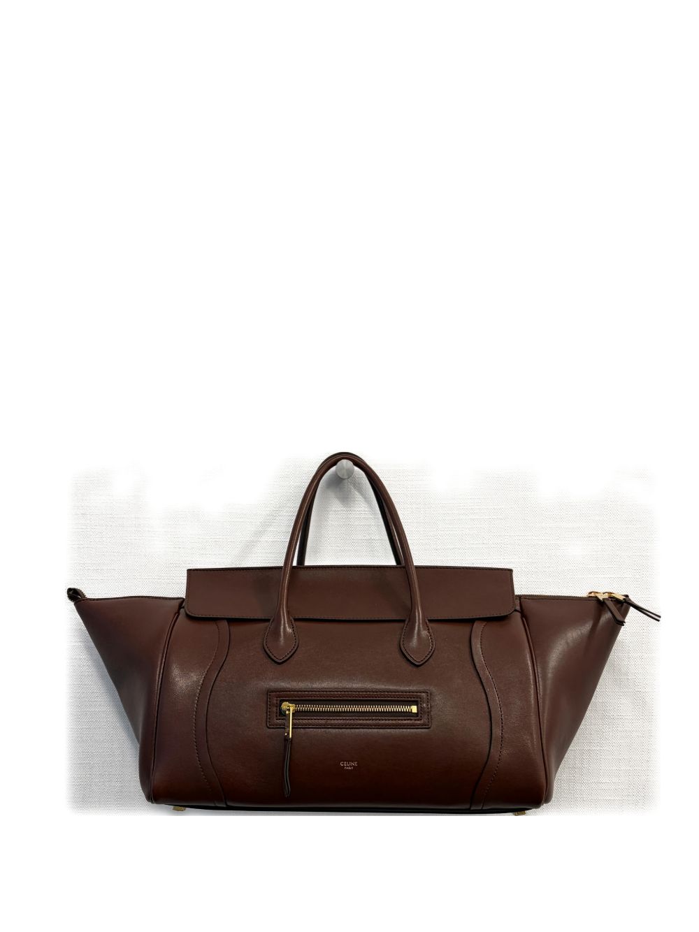 LUGGAGE MEDIUM LEATHER TOTE BAG