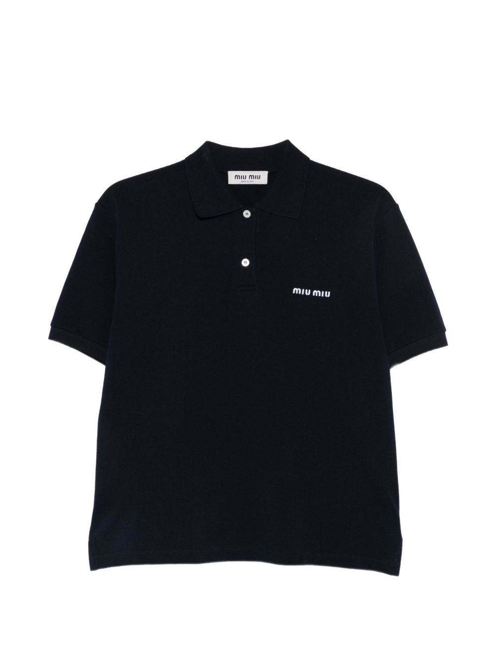 MIU MIU · PIQUET COTTON POLO SHIRT