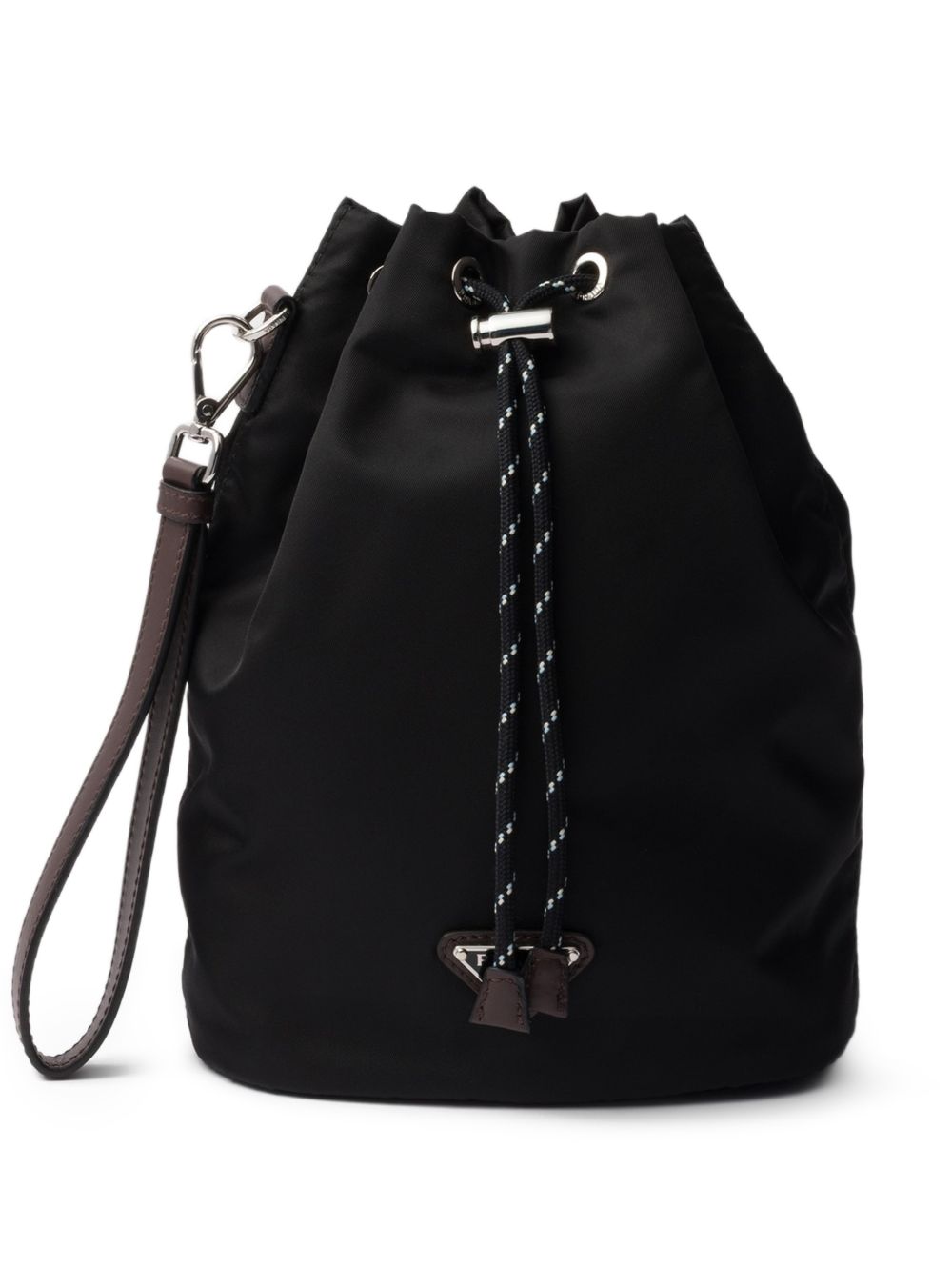PRADA SPEEDROCK RE-NYLON AND LEATHER POUCH