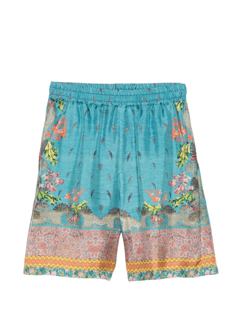 PRINTED SILK SHORTS