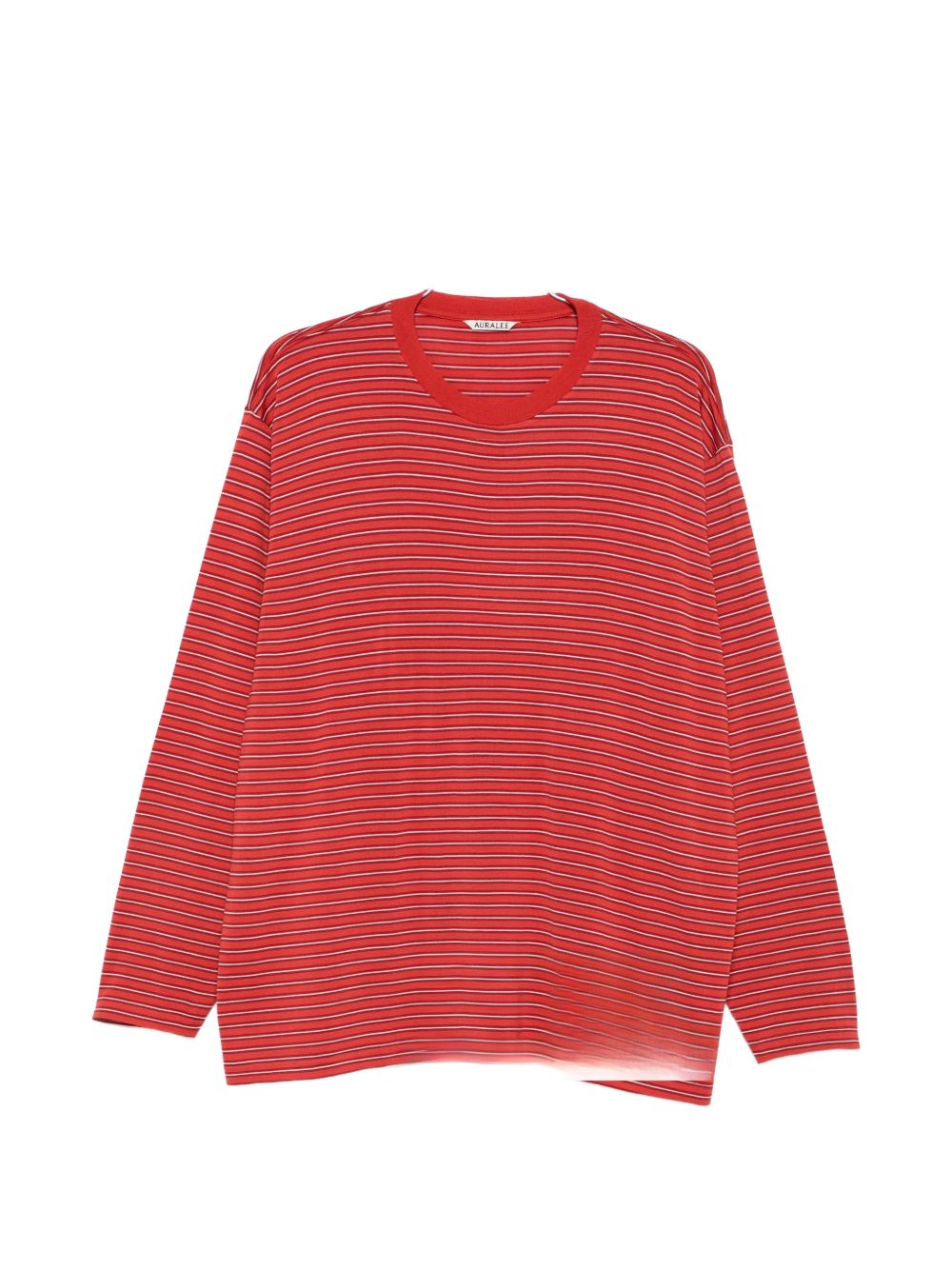 AURALEE · WOOL STRIPED T-SHIRT