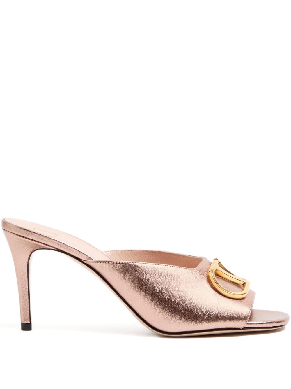 VLOGO SIGNATURE LEATHER MULES